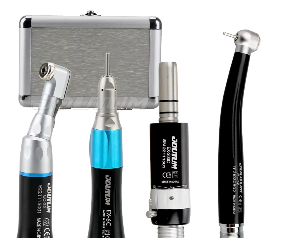 Dental High & Low Speed Handpiece Kit Straight Contra Angle Single Water Spary Air Turbine 4 Hole 2 Hole Pink Color Lab