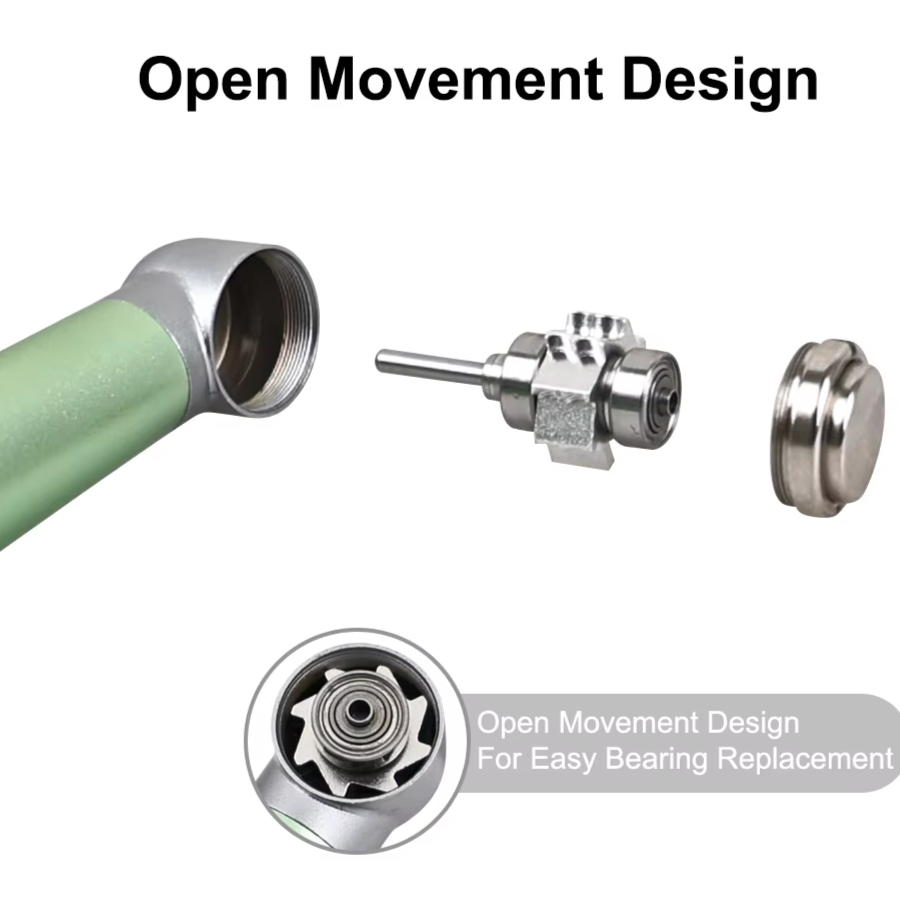 Colorful Standard Head Push Button Dental High Speed Handpiece 2/4 Holes Single Water Spray Air Turbine Dentistry Tool