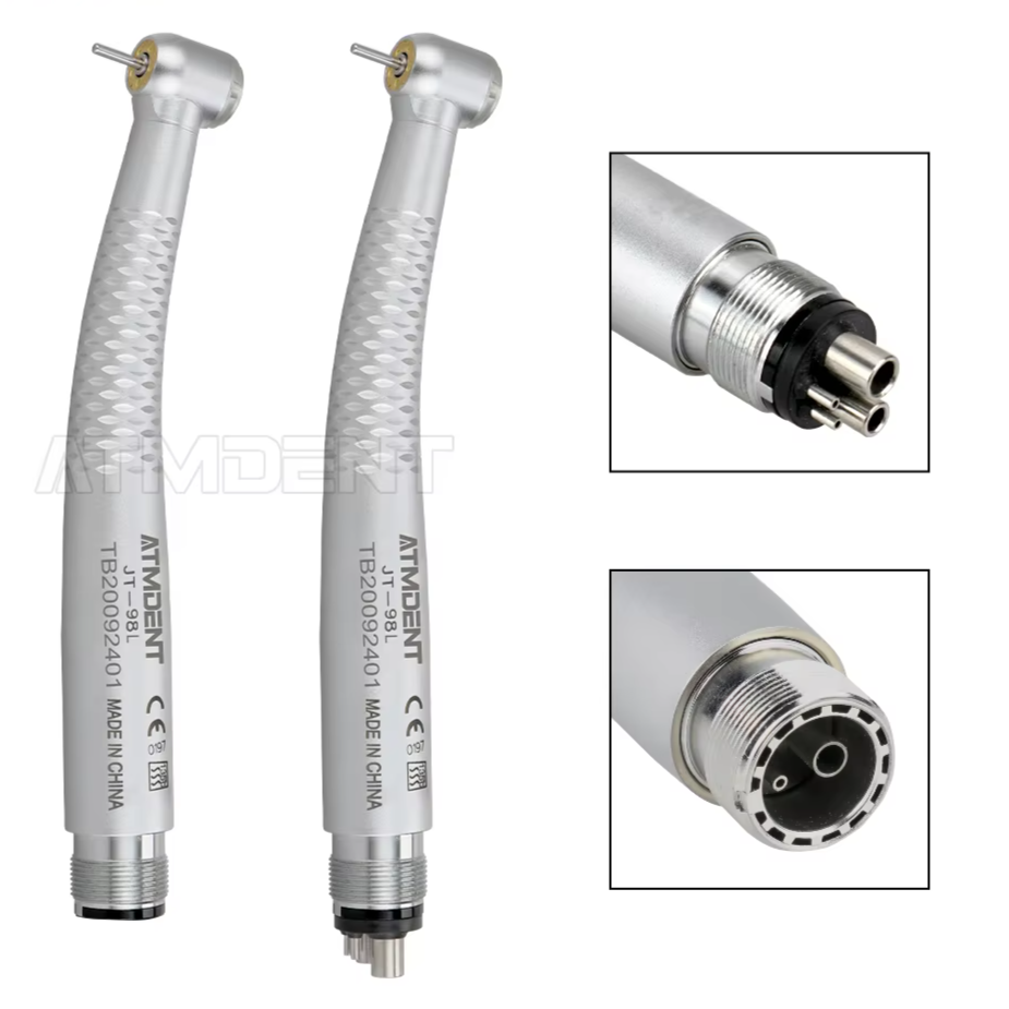 Dental 5 LED Light High Speed Handpiece 5 Water Sprays 2/4 Air Turbine Holes Dental Material