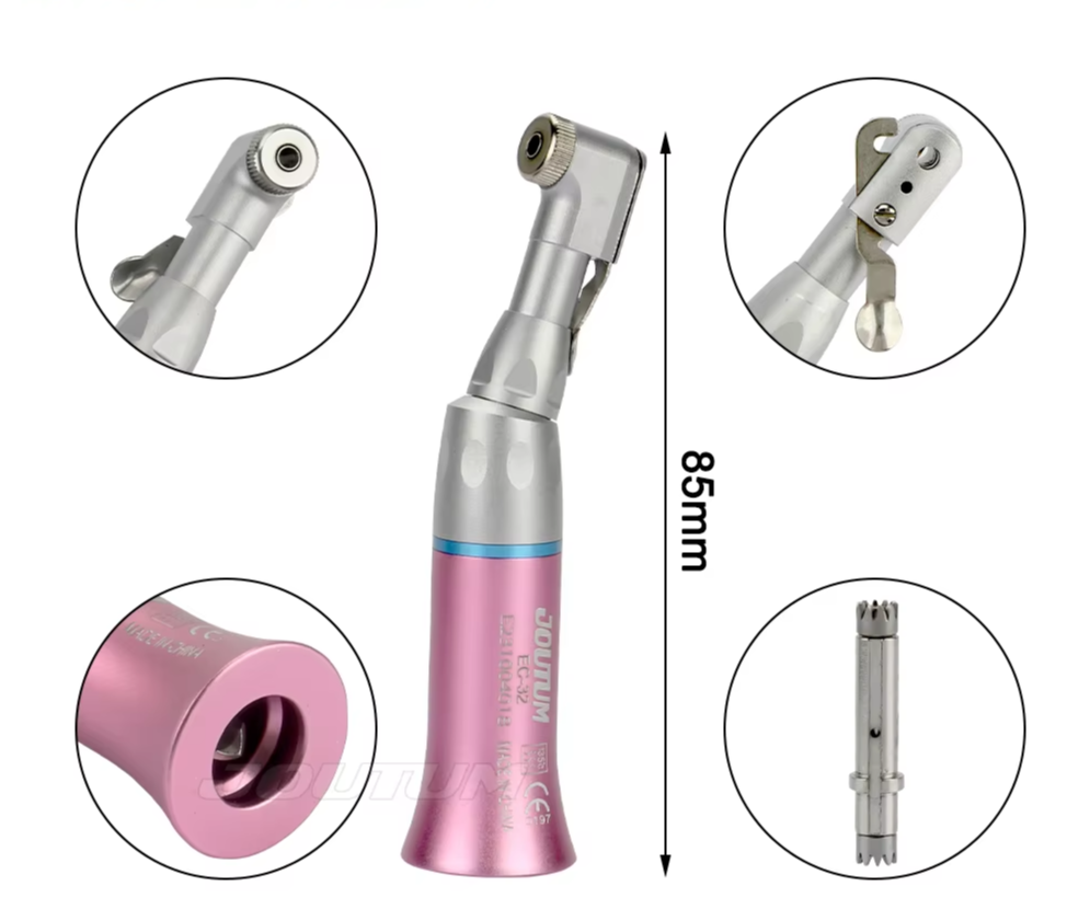 Dental High & Low Speed Handpiece Kit Straight Contra Angle Single Water Spary Air Turbine 4 Hole 2 Hole Pink Color Lab