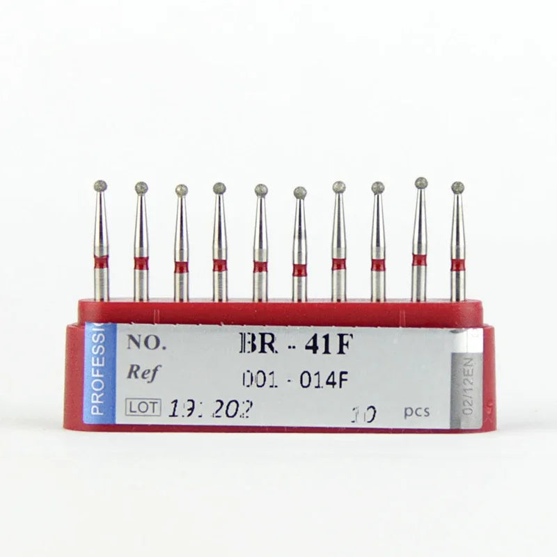 10Pcs/Lot Dental Diamond Burs Drill 39 Sizes 1.6mm for High Speed Handpiece Stomatology Department Dentistry Grinding Tools