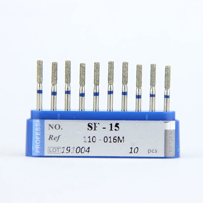 10Pcs/Lot Dental Diamond Burs Drill 39 Sizes 1.6mm for High Speed Handpiece Stomatology Department Dentistry Grinding Tools