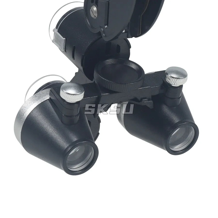 Binocular Dental Loupe Magnification 2.5X 3.5X Single Battery with LED Light Surgical Headlight for Dentist Medical Lamp