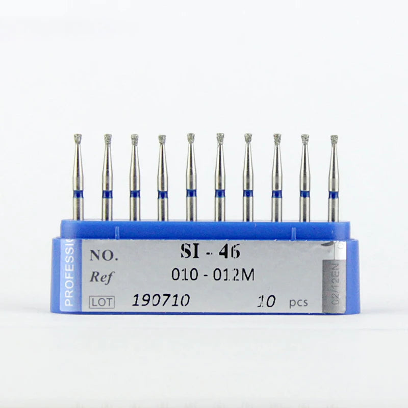 10Pcs/Lot Dental Diamond Burs Drill 39 Sizes 1.6mm for High Speed Handpiece Stomatology Department Dentistry Grinding Tools