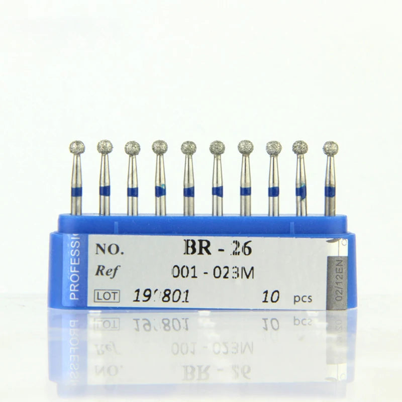 10Pcs/Lot Dental Diamond Burs Drill 39 Sizes 1.6mm for High Speed Handpiece Stomatology Department Dentistry Grinding Tools