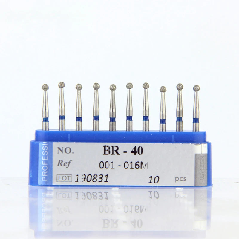 10Pcs/Lot Dental Diamond Burs Drill 39 Sizes 1.6mm for High Speed Handpiece Stomatology Department Dentistry Grinding Tools