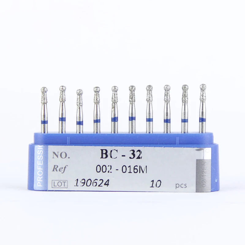 10Pcs/Lot Dental Diamond Burs Drill 39 Sizes 1.6mm for High Speed Handpiece Stomatology Department Dentistry Grinding Tools