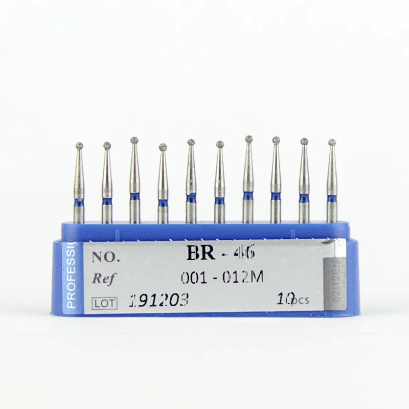 10Pcs/Lot Dental Diamond Burs Drill 39 Sizes 1.6mm for High Speed Handpiece Stomatology Department Dentistry Grinding Tools
