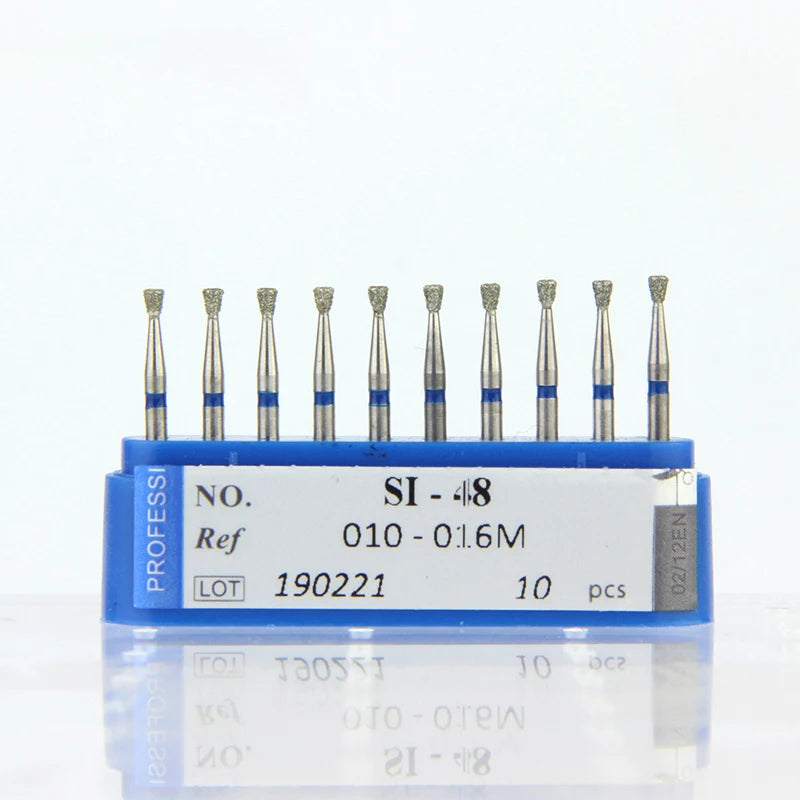 10Pcs/Lot Dental Diamond Burs Drill 39 Sizes 1.6mm for High Speed Handpiece Stomatology Department Dentistry Grinding Tools