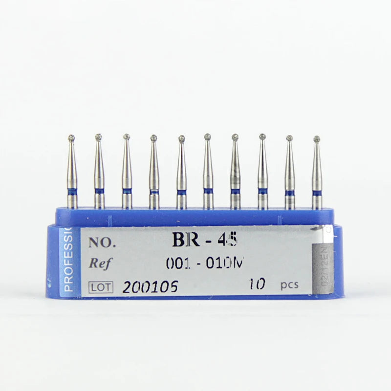 10Pcs/Lot Dental Diamond Burs Drill 39 Sizes 1.6mm for High Speed Handpiece Stomatology Department Dentistry Grinding Tools