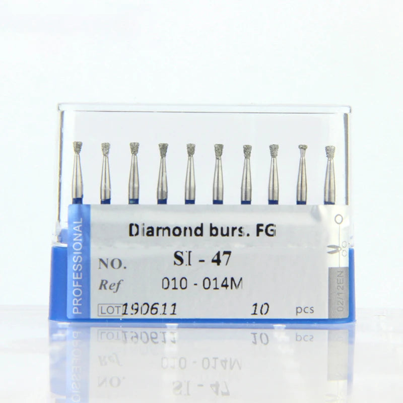 10Pcs/Lot Dental Diamond Burs Drill 39 Sizes 1.6mm for High Speed Handpiece Stomatology Department Dentistry Grinding Tools