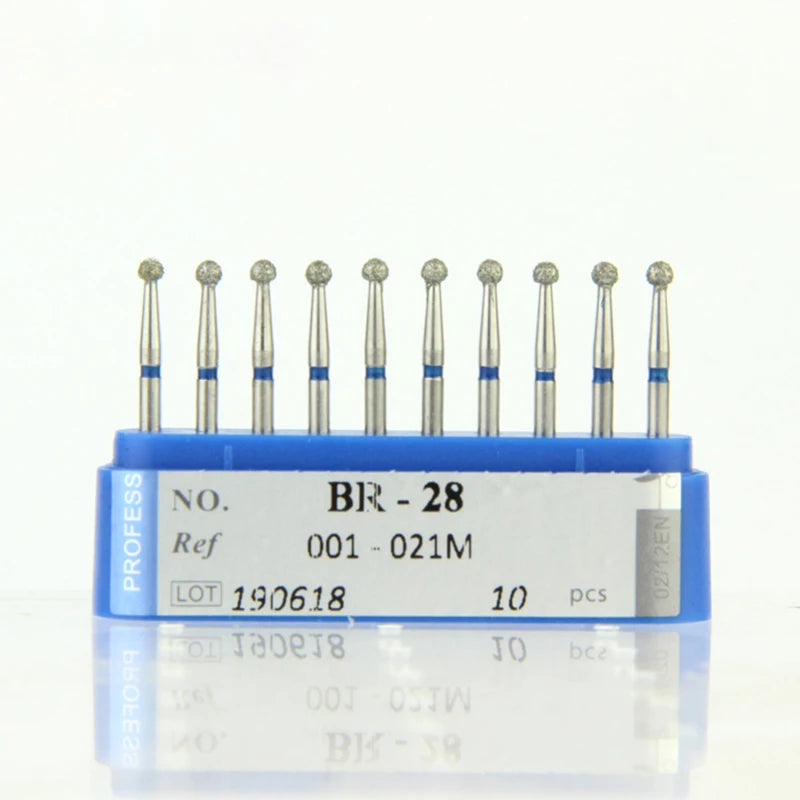 10Pcs/Lot Dental Diamond Burs Drill 39 Sizes 1.6mm for High Speed Handpiece Stomatology Department Dentistry Grinding Tools