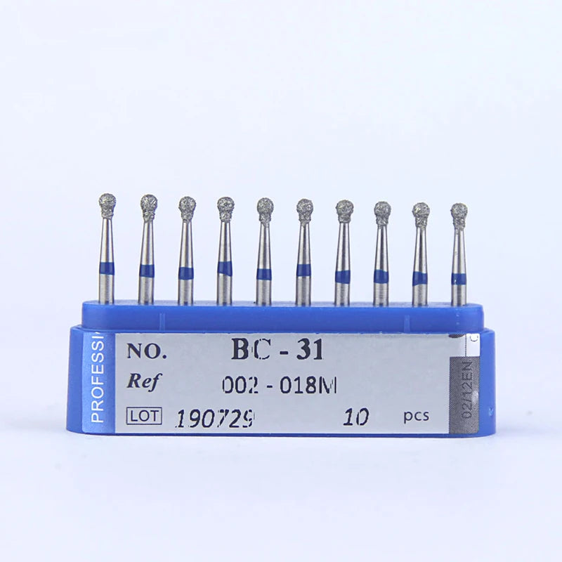 10Pcs/Lot Dental Diamond Burs Drill 39 Sizes 1.6mm for High Speed Handpiece Stomatology Department Dentistry Grinding Tools