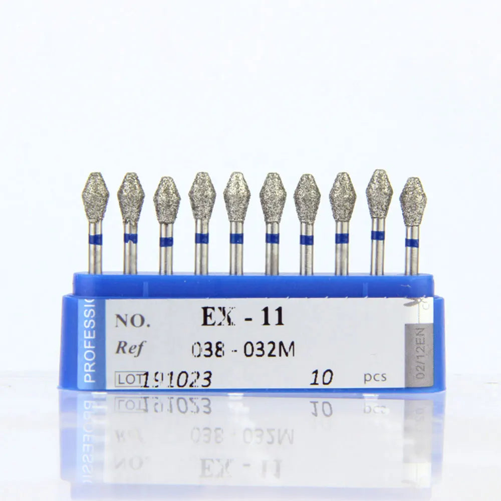 10Pcs/Lot Dental Diamond Burs Drill 39 Sizes 1.6mm for High Speed Handpiece Stomatology Department Dentistry Grinding Tools