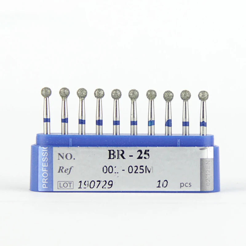 10Pcs/Lot Dental Diamond Burs Drill 39 Sizes 1.6mm for High Speed Handpiece Stomatology Department Dentistry Grinding Tools