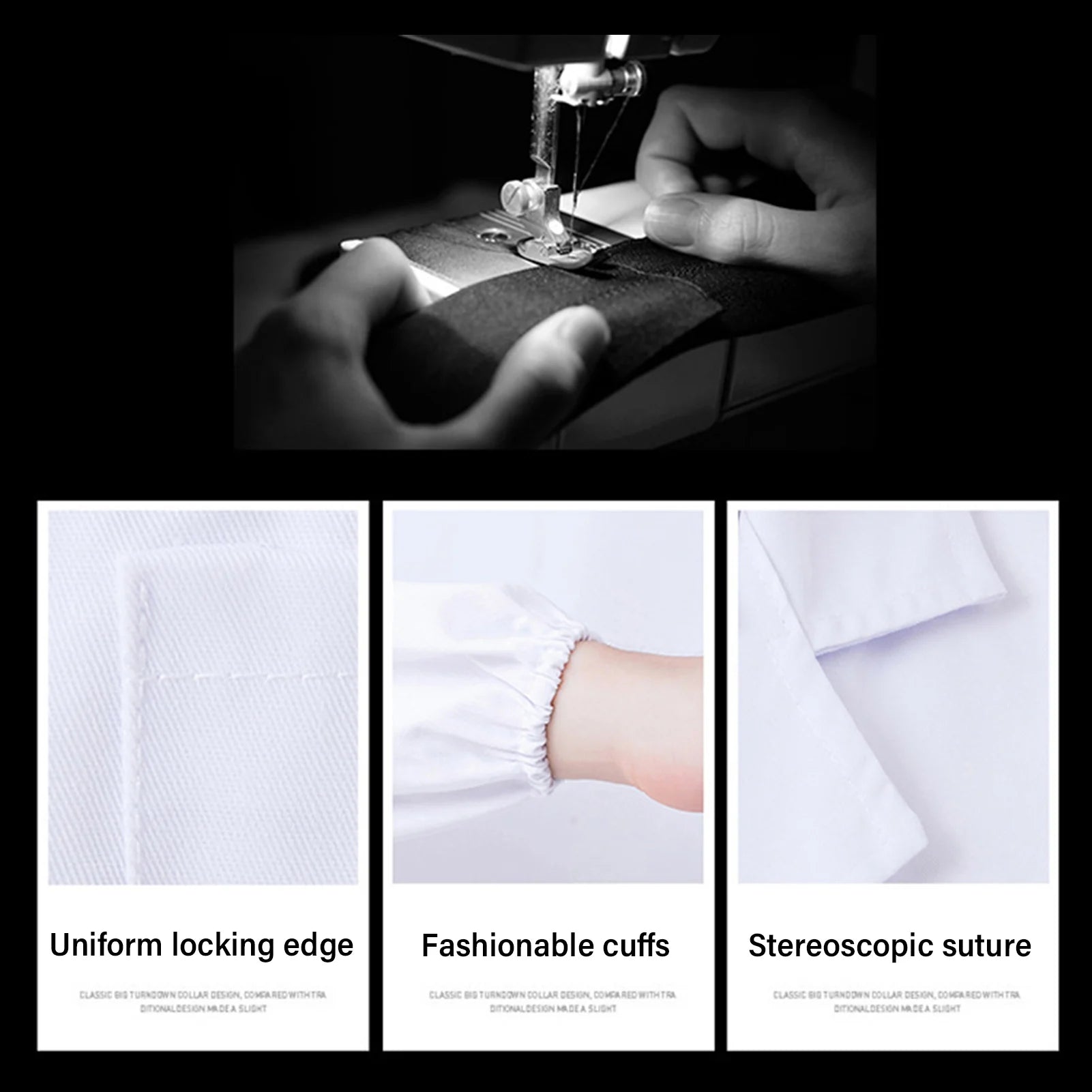 Professional Medical Student Doctor White Lab Coat Long Sleeve White Medical Scientist Lab Coats for Hospital Scientist School