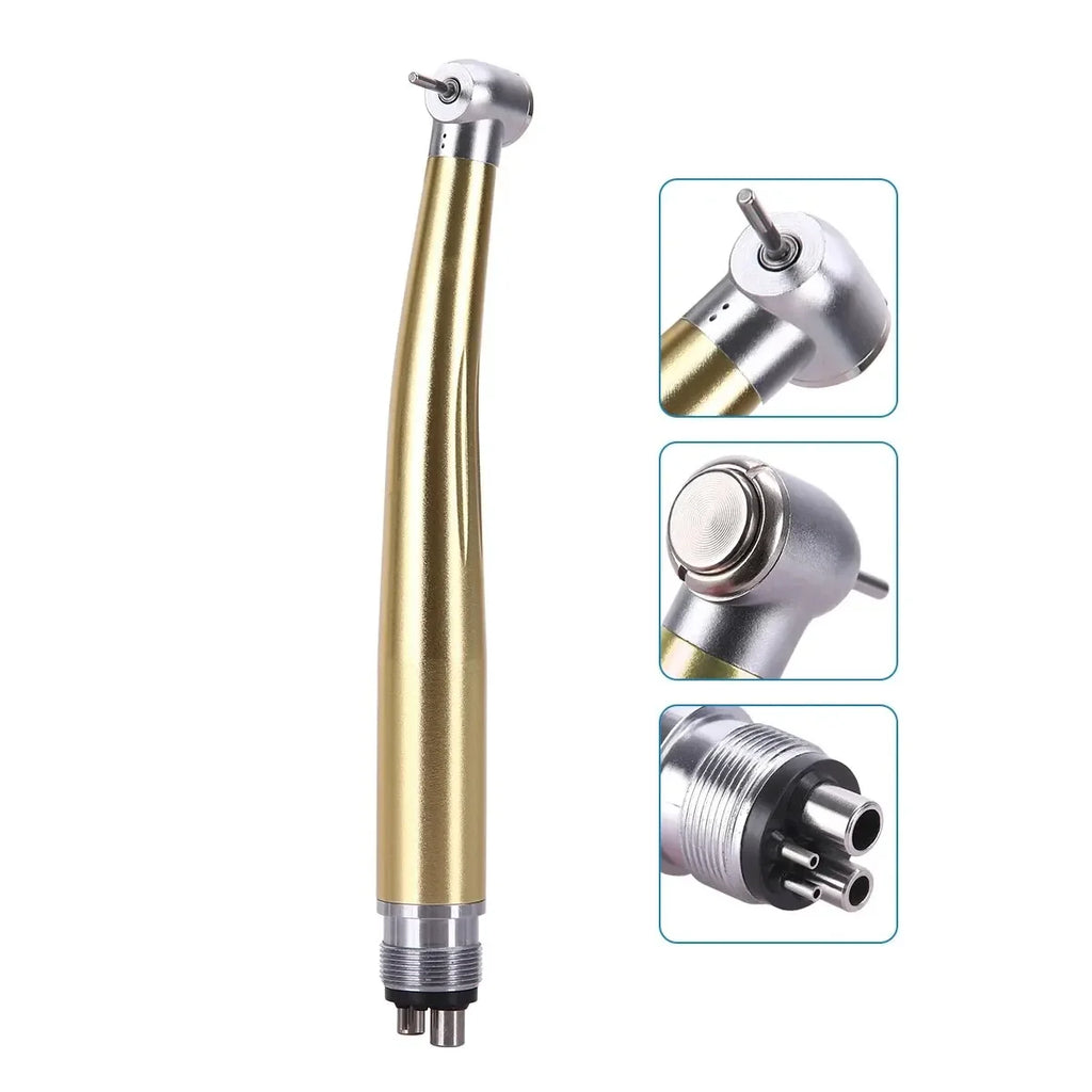 Colorful Standard Head Push Button Dental High Speed Handpiece 2/4 Holes Single Water Spray Air Turbine Dentistry Tool