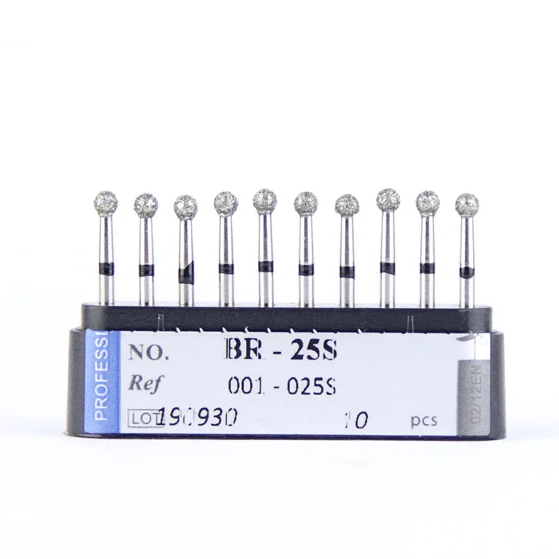 10Pcs/Lot Dental Diamond Burs Drill 39 Sizes 1.6mm for High Speed Handpiece Stomatology Department Dentistry Grinding Tools
