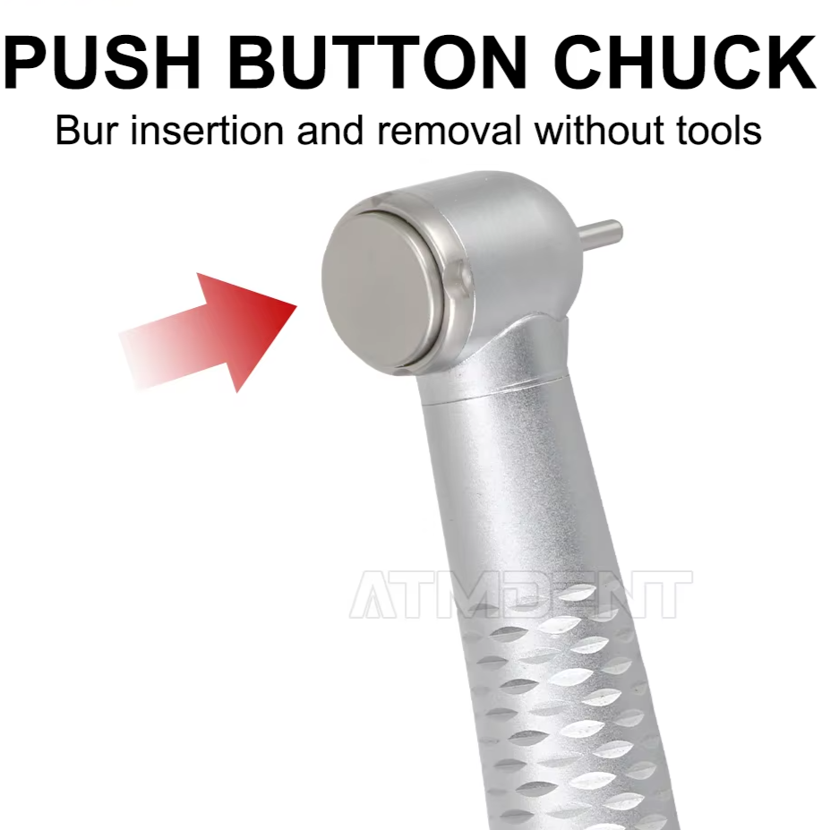 Dental 5 LED Light High Speed Handpiece 5 Water Sprays 2/4 Air Turbine Holes Dental Material